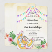 Mexicaan Quinceañera 15 anos Birthday Uitnodiging (Voorkant / Achterkant)