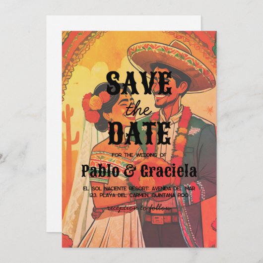 Mexicaan Sla de datum Kaart (Voorkant / Achterkant)