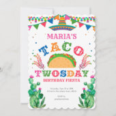 Mexicaan, Taco party fiesta, Taco Twosday, Meisje Kaart (Voorkant)