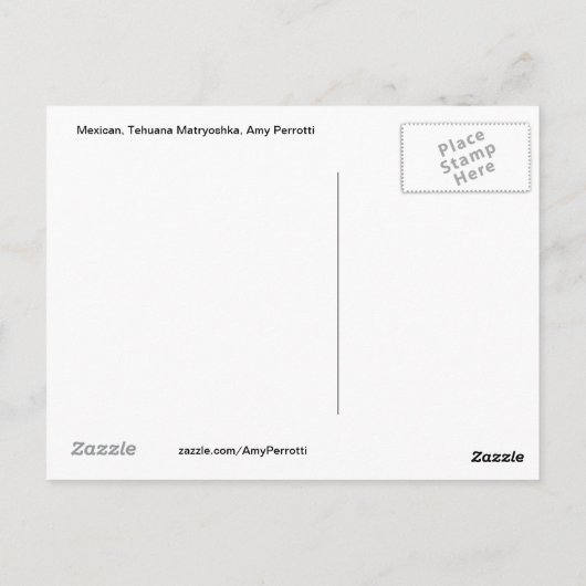 Mexicaan, Tehuana Matryoshka Briefkaart (Achterkant)