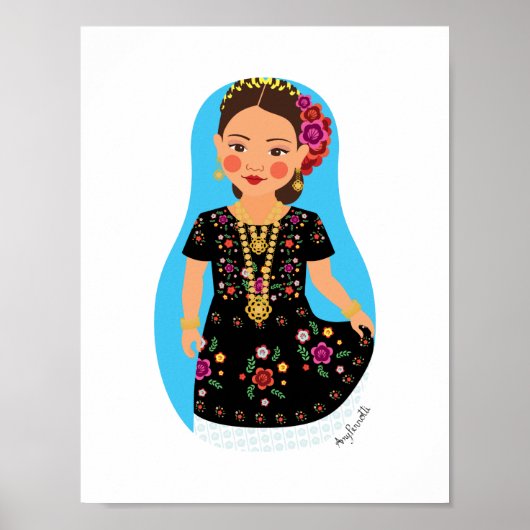 Mexicaan, Tehuana Matryoshka Poster (Voorkant)