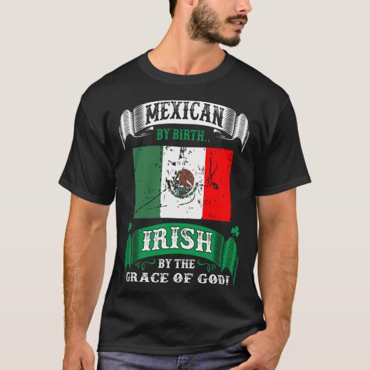 Mexicaan van de geboorte Iers door Grace Irish T-shirt (Voorkant)