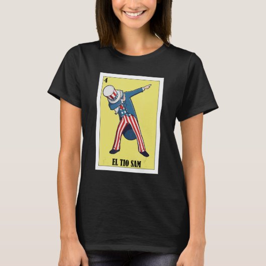 Mexicaan voor 4 juli El Tio Sam T-shirt (Voorkant)