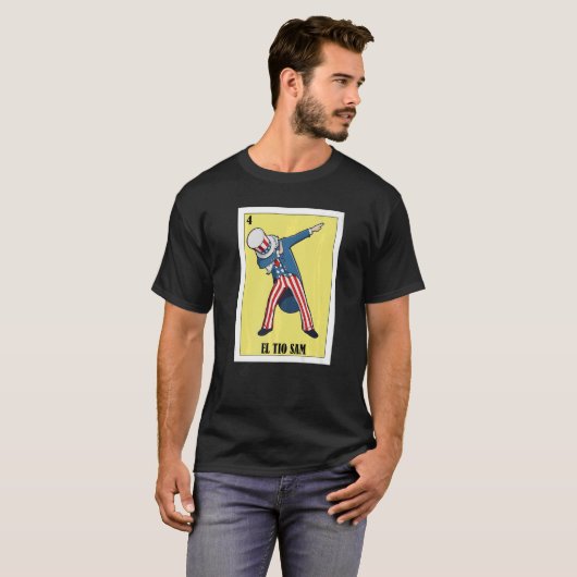 Mexicaan voor 4 juli El Tio Sam T-shirt (Voorkant volledig)