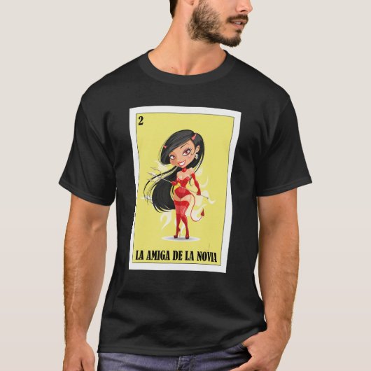 Mexicaan voor bruiloften La Amiga de La Novia T-shirt (Voorkant)