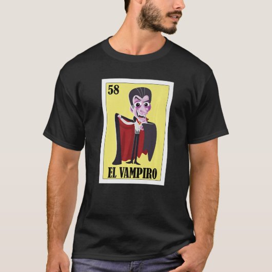 Mexicaan voor Halloween El Vampiro T-shirt (Voorkant)