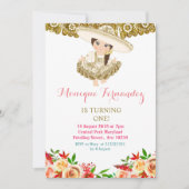 Mexicaans 1e verjaardag Uitnodiging Gold (Voorkant)