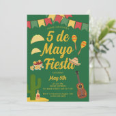 Mexicaans 5 de Mayo Fiesta Uitnodiging (Staand voorkant)
