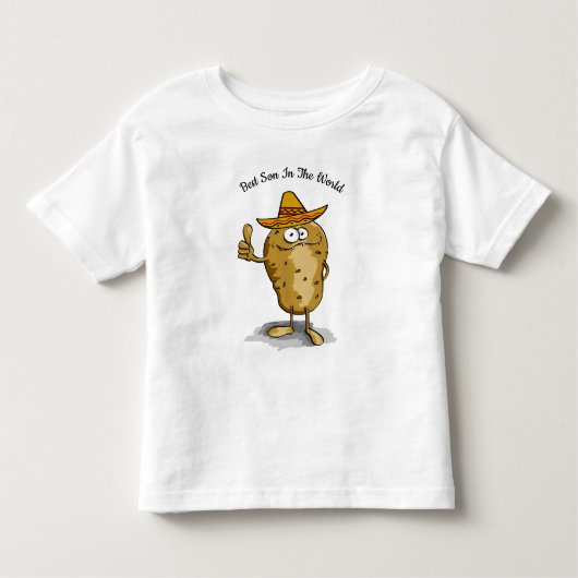 Mexicaans aardappelontwerp voor sombrero petten kinder shirts (Voorkant)