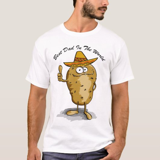 Mexicaans aardappelontwerp voor sombrero petten t-shirt (Voorkant)