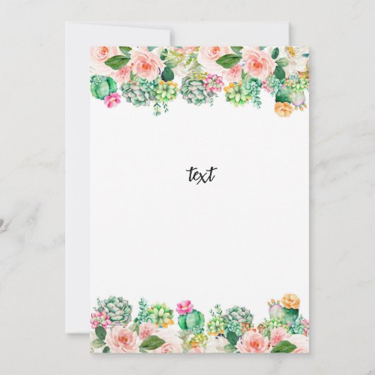 Mexicaans Afstuderen Fiesta Cactus Kaart (Achterkant)