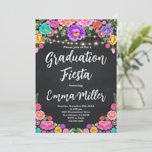 Mexicaans Afstuderen Fiesta Kaart (Staand voorkant)