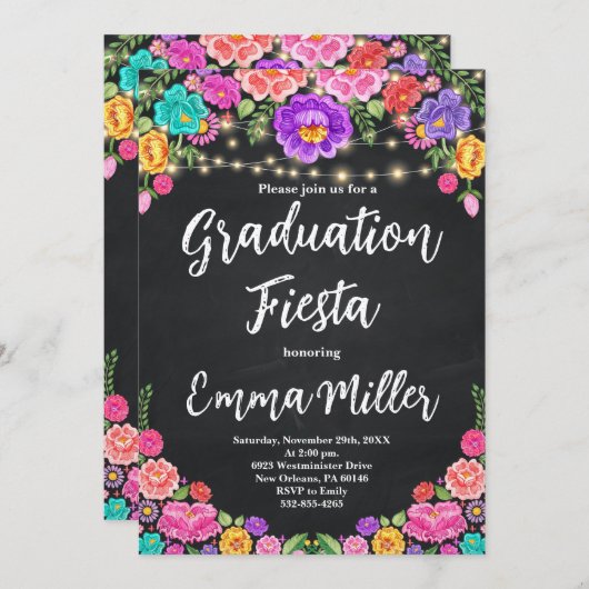 Mexicaans Afstuderen Fiesta Kaart (Voorkant / Achterkant)