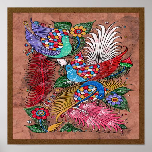 Mexicaans Amate Bark Painting 3 - Sweet Story Poster (Voorkant)