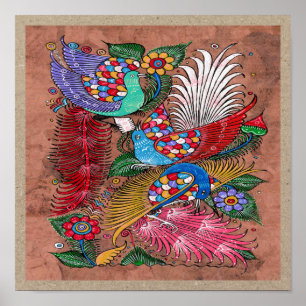 Mexicaans Amate Bark Painting 4 - Sweet Story Poster