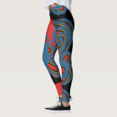 Mexicaans Amerikaans Floral Swirl Design Leggings (Links)