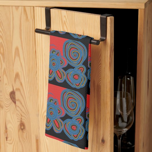 Mexicaans Amerikaans Floral Swirl Design Theedoek (Derde Gevouwen)