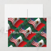 Mexicaans-Amerikaanse golfvlag Briefkaart (Voorkant / Achterkant)