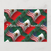 Mexicaans-Amerikaanse golfvlag Briefkaart (Voorkant)