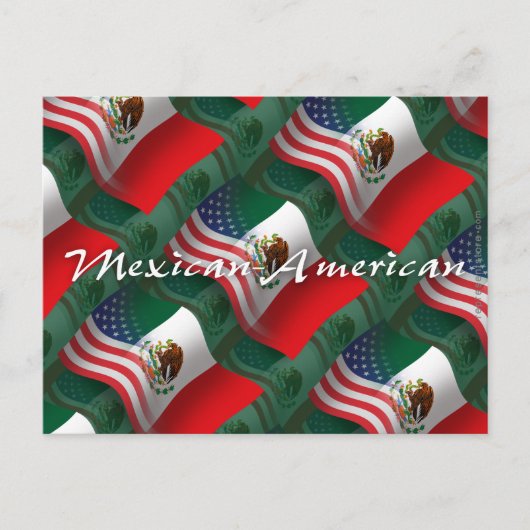 Mexicaans-Amerikaanse golfvlag Briefkaart (Voorkant)