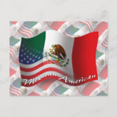 Mexicaans-Amerikaanse golfvlag Briefkaart (Voorkant)