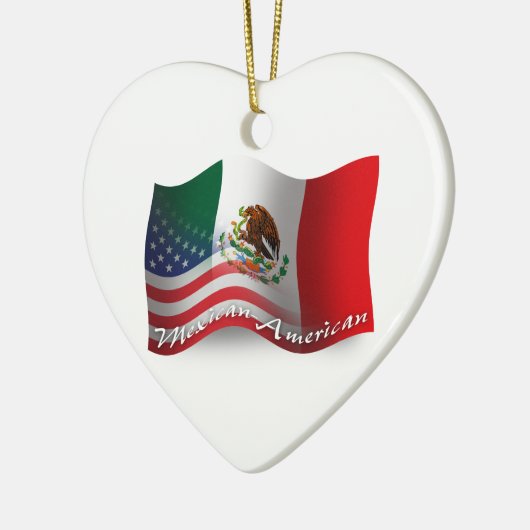 Mexicaans-Amerikaanse golfvlag Keramisch Ornament (Links)