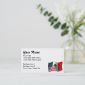 Mexicaans-Amerikaanse golfvlag Visitekaartje (Staand voorkant)