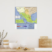 Mexicaans-Amerikaanse overzichtskaart Poster (Keuken)