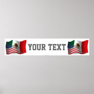Mexicaans-Amerikaanse vlag-banner Poster