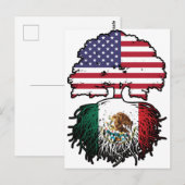 Mexicaans-Amerikaanse vlag Briefkaart (Voorkant / Achterkant)