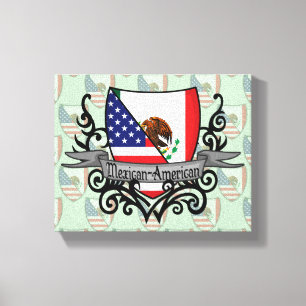 Mexicaans-Amerikaanse vlag Canvas Afdruk