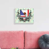 Mexicaans-Amerikaanse vlag Canvas Afdruk (Insitu (Woonkamer))