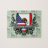 Mexicaans-Amerikaanse vlag Legpuzzel (Horizontaal)