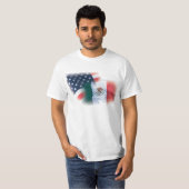 Mexicaans-Amerikaanse vlag op Shirt (Voorkant volledig)
