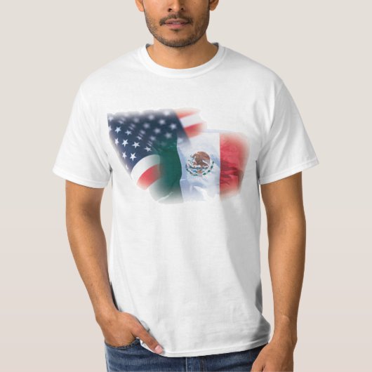 Mexicaans-Amerikaanse vlag op Shirt (Voorkant)