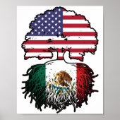 Mexicaans-Amerikaanse vlag Poster (Voorkant)