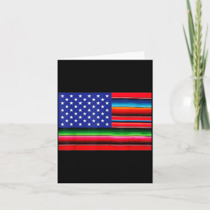 Mexicaans Amerikaanse vlag serape cinco de mayo vo Kaart