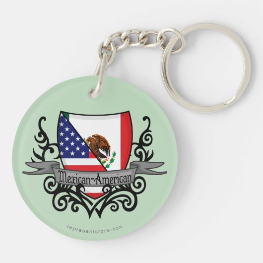 Mexicaans-Amerikaanse vlag Sleutelhanger (Achterkant)