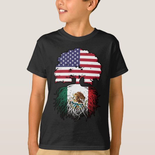 Mexicaans-Amerikaanse vlag T-shirt (Voorkant)