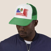 Mexicaans-Amerikaanse vlag Trucker Hat Pet (In situ)