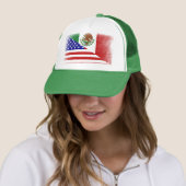 Mexicaans-Amerikaanse vlag Trucker Hat Pet (In situ)