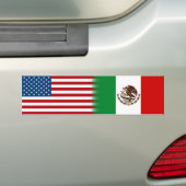 Mexicaans-Amerikaanse vlag van Mexico-Amerika Bumpersticker (Op auto)