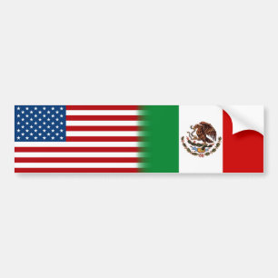 Mexicaans-Amerikaanse vlag van Mexico-Amerika Bumpersticker