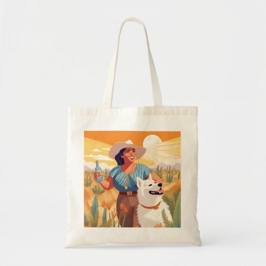 Mexicaans-Amerikaanse vrouw, Tequila, Sun en Reddi Tote Bag (Voorkant)