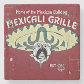 Mexicaans, Athene, Georgia, Marble Stone Onderzett Stenen Onderzetter (Voorkant)