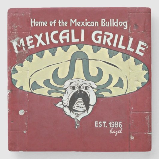 Mexicaans, Athene, Georgia, Marble Stone Onderzett Stenen Onderzetter (Voorkant)