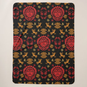 Mexicaans Azteek Patroonprint Sherpa Deken