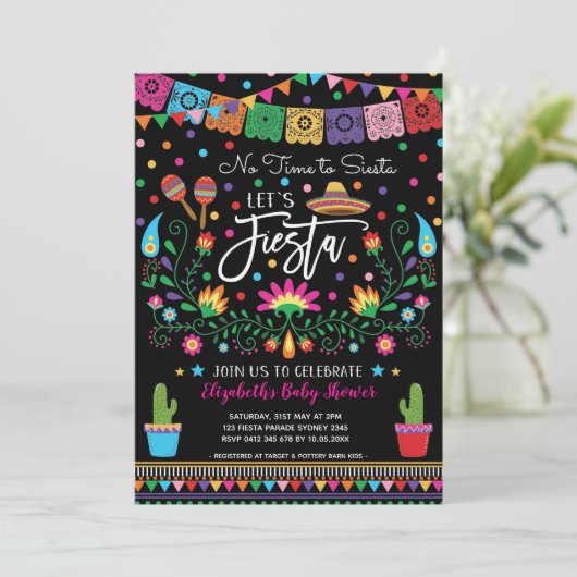 Mexicaans Baby shower Fiesta Cinco De Mayo Kaart (Staand voorkant)