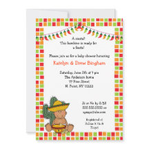 Mexicaans Baby shower Fiesta Invite boy body skin