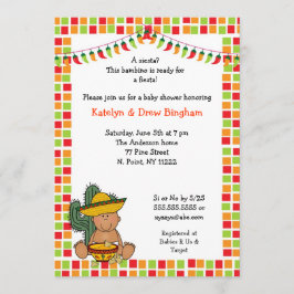 Mexicaans Baby shower Fiesta Invite boy body skin Kaart